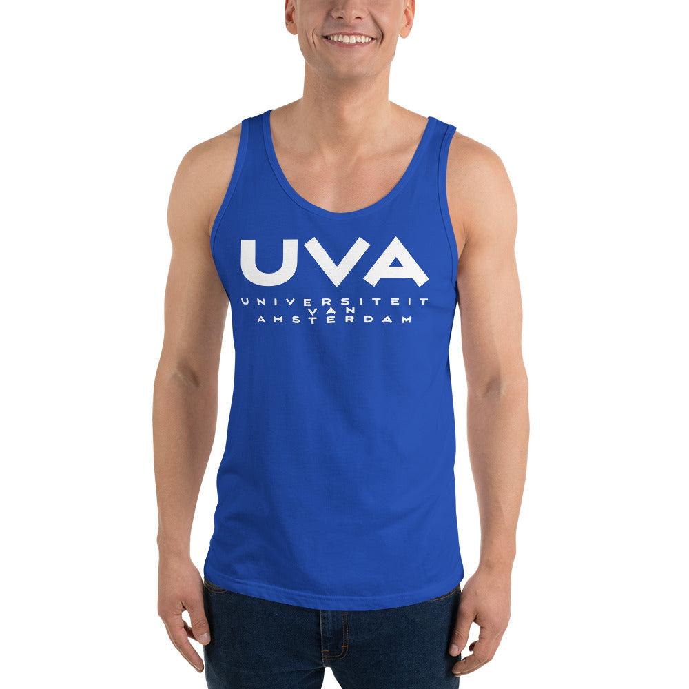 UvA White Vortice Men's Bella + Cotton Tank Top