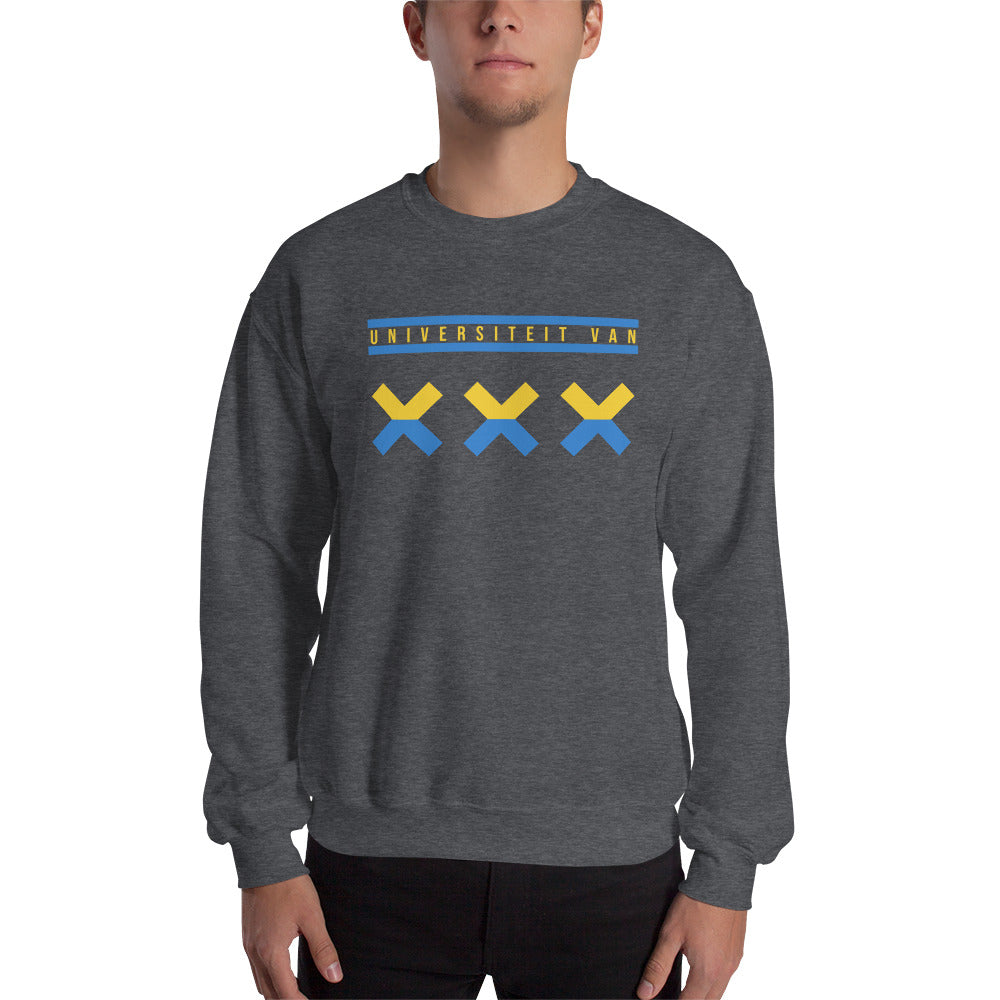 UvA Amsterdam XXX Ukraine Unisex Crewneck Gildan Sweatshirt