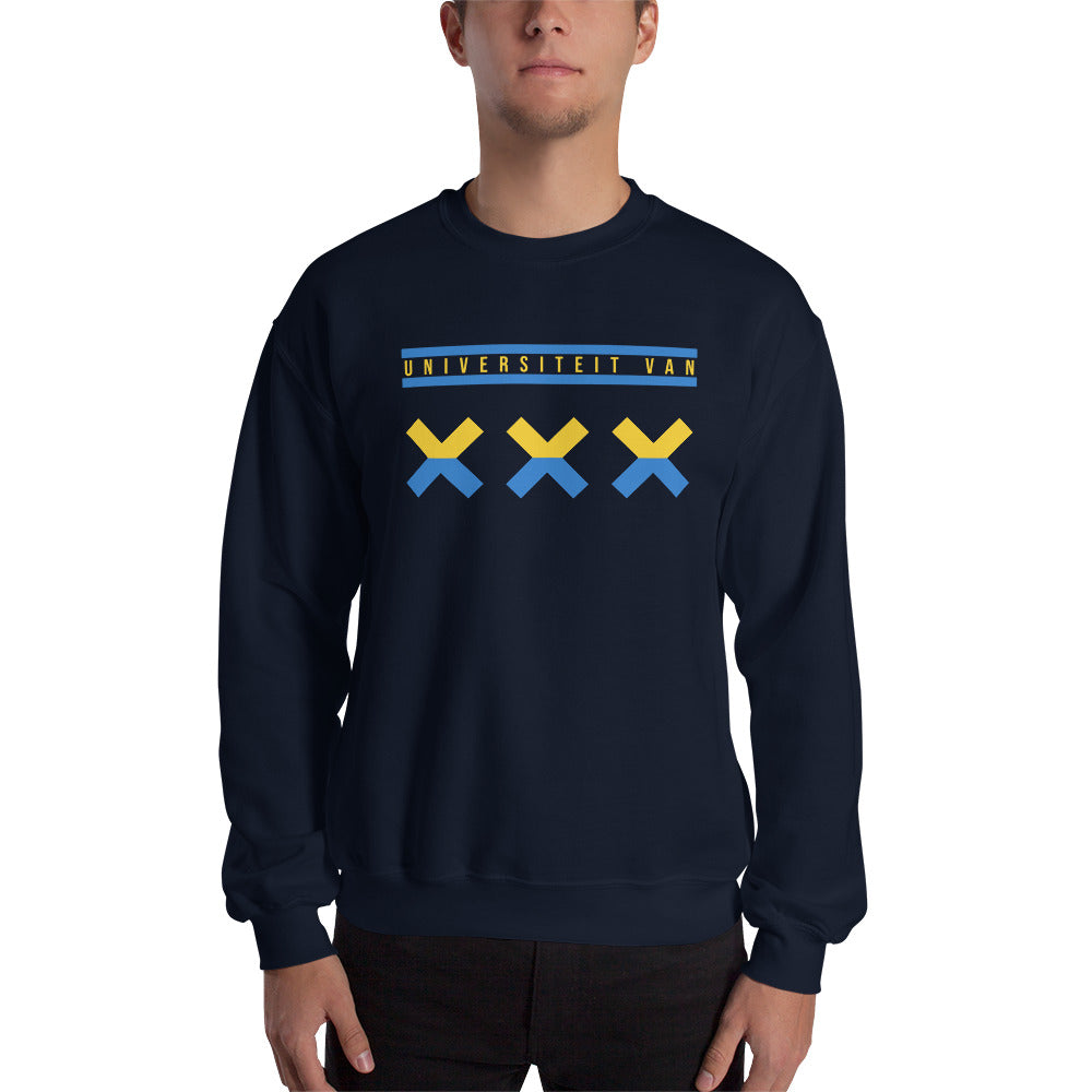 UvA Amsterdam XXX Ukraine Unisex Crewneck Gildan Sweatshirt